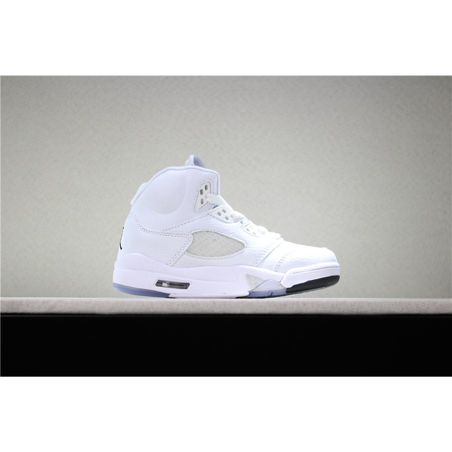 jordan 5 metallic white