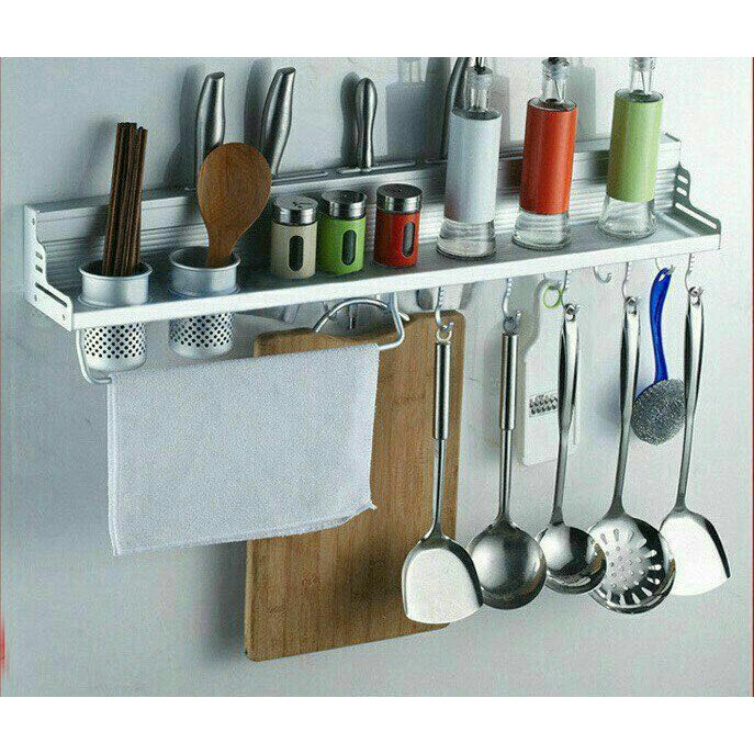Premium Aluminium Kitchen Storage and Organizer Rack With 2 Cups
