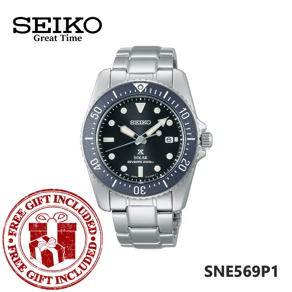 Seiko Prospex Diver SNE569P1 Solar Quartz Watch for Men | Shopee Malaysia