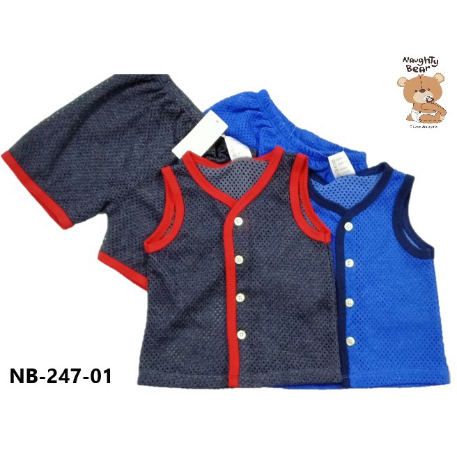 NB 247 01 NAUGHTY BEAR BAYI  BAJU  LUBANG TANPA  LENGAN  