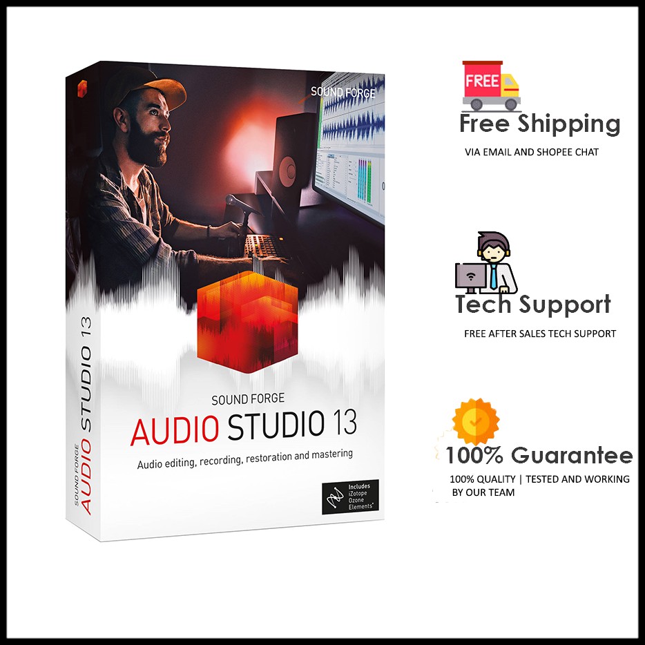 Magix Sound Forge Audio Studio 13 Offline Installer Digital Delivery Shopee Malaysia
