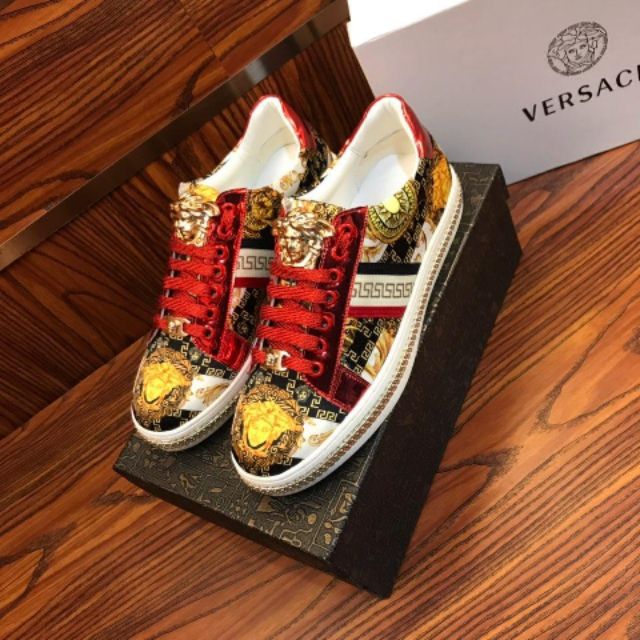 versace gold shoes