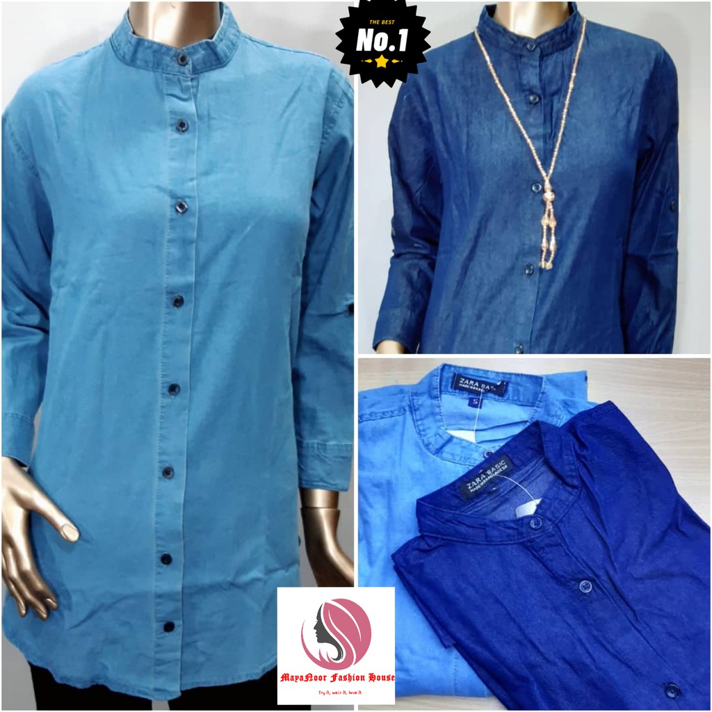 New Collection Baju Muslimah Blouse Long Button Premium New Collection Baju Muslimah Blouse Long Button Premium