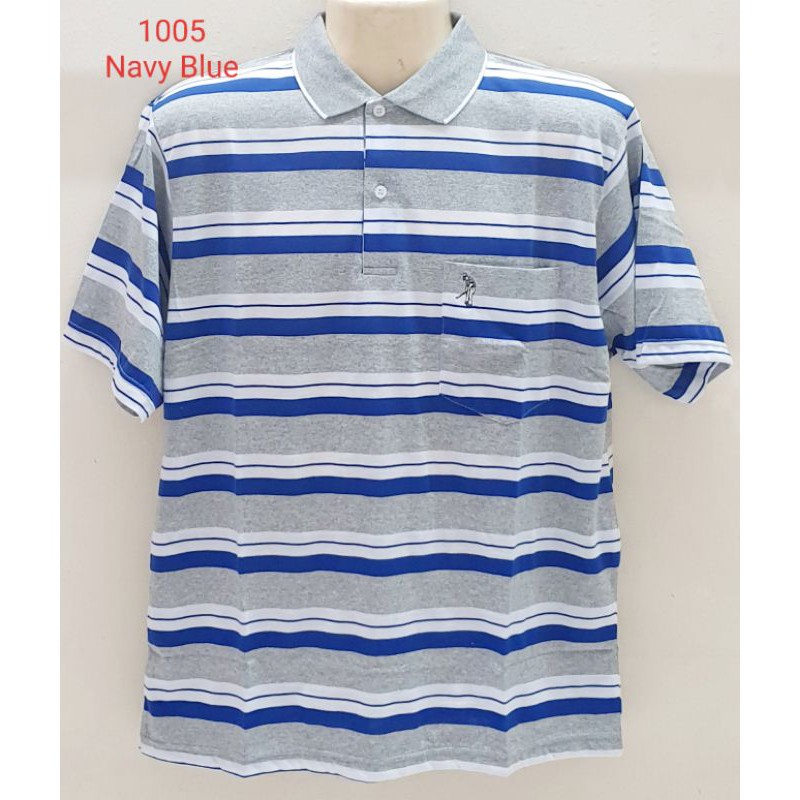 Men Collar T Shirt With Pocket /T Shirt Colar Berpoket / Men Stripe ...