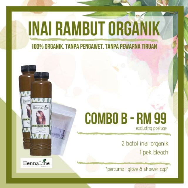 Combo B Organic Hair Henna Bleach Shopee Malaysia