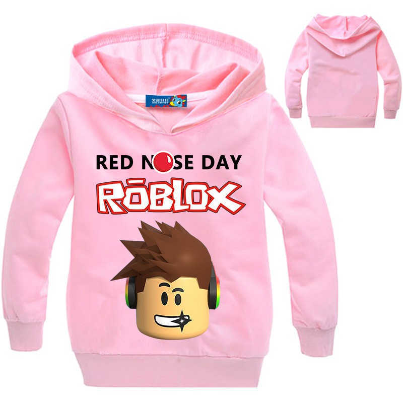 Roblox Red Nose Day Kids Boys Long Sleeve Hooded Outerwear Lesiure Hoodies Black Blue Shopee Malaysia - budak nakal roblox