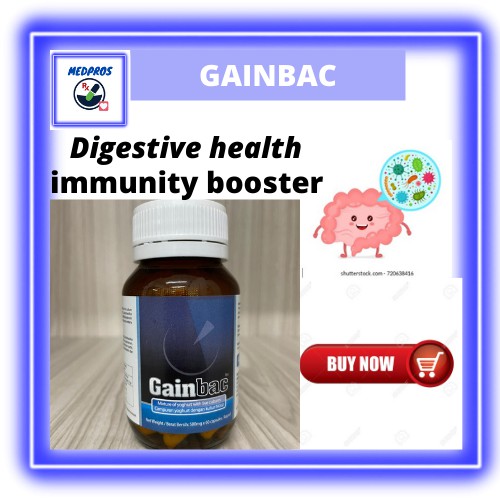 MEDPROS Gain Bac 500mg 60 Capsules (Gainbac) probiotics, kuman bagus