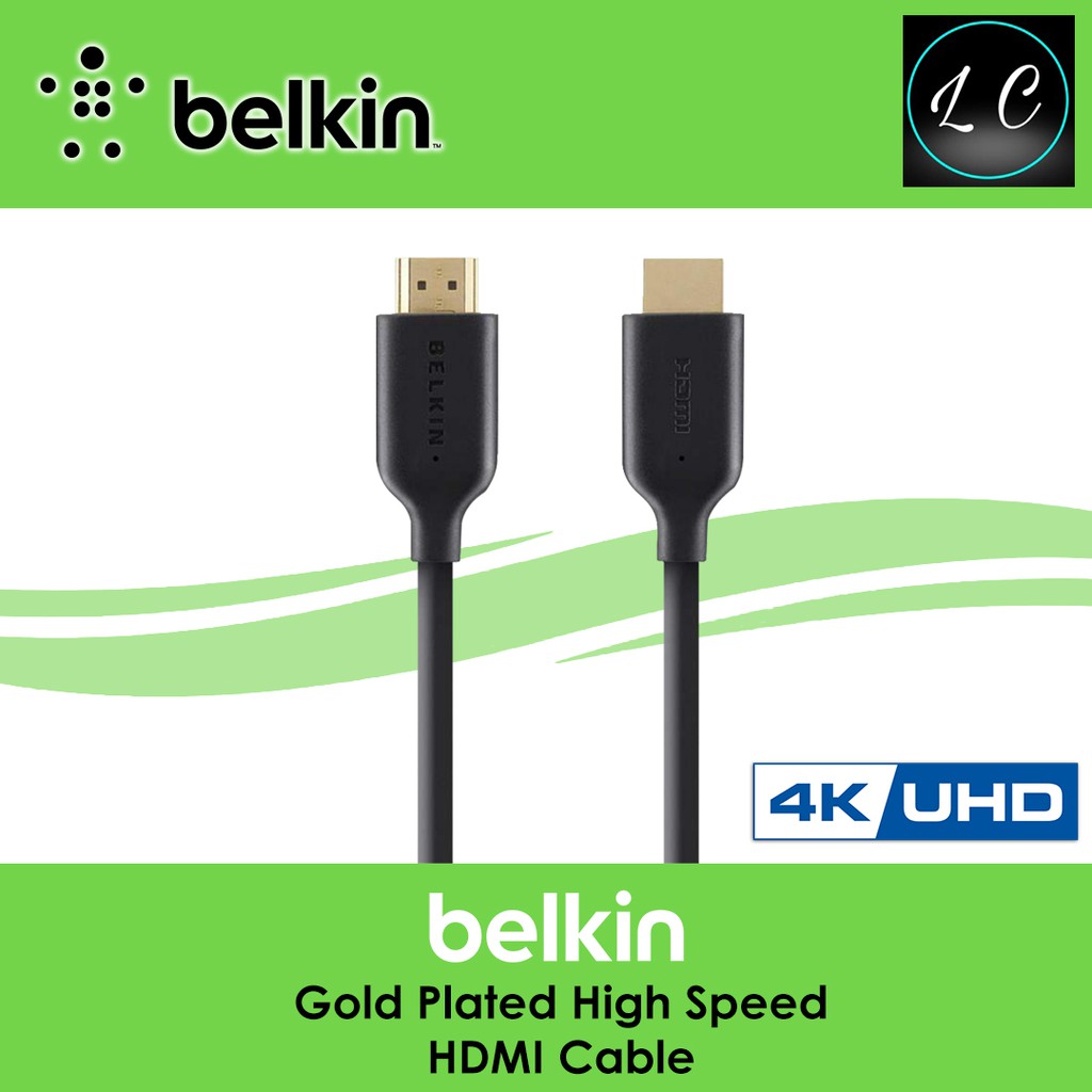 BELKIN Original F3Y021bt GOLD-PLATED HDMI CABLE With ETHERNET 4K Ultra HD Compatible 1M/2M/5M