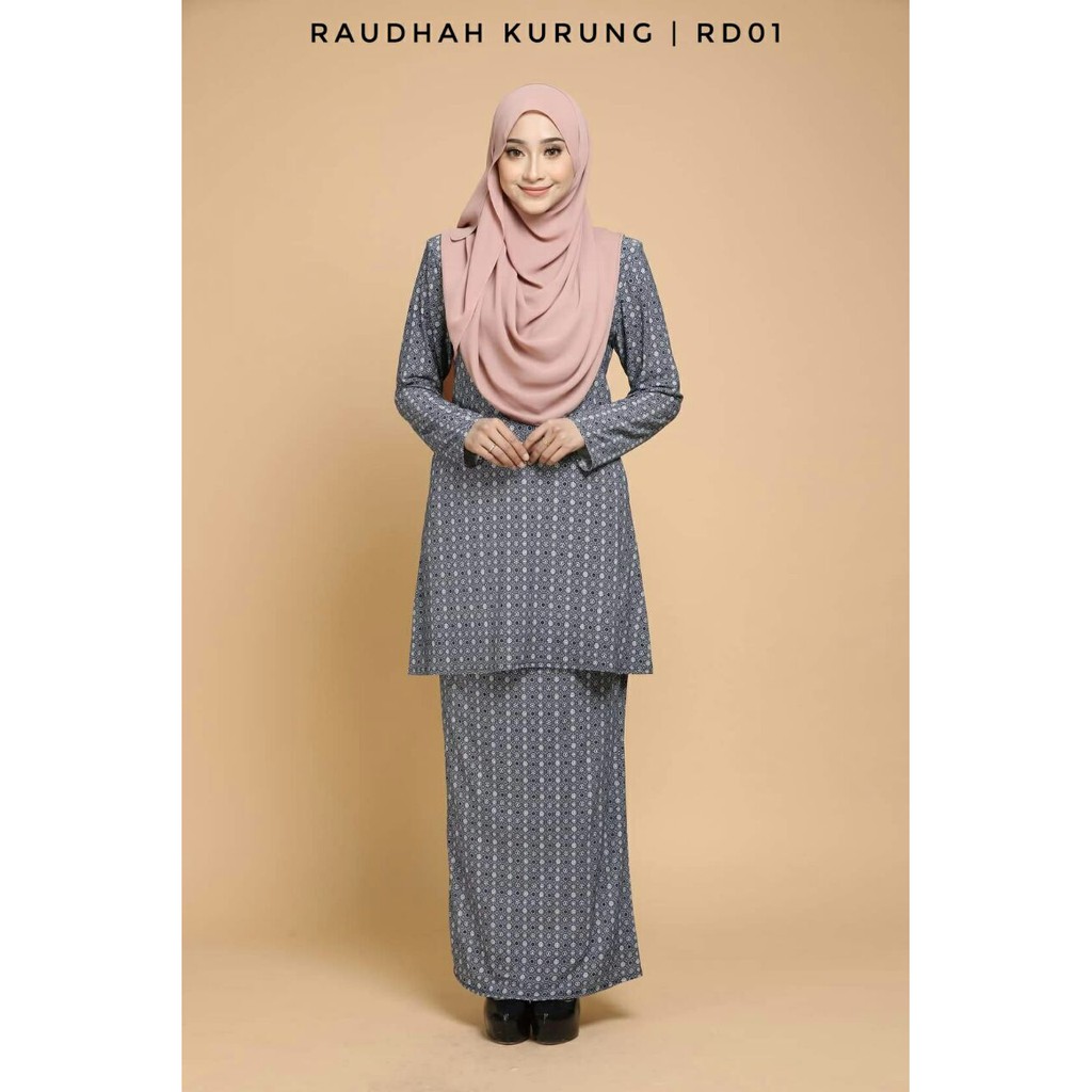  KURUNG  RAUDHAH Baju  Kurung  Lycra Ironless Nursing Friendly 