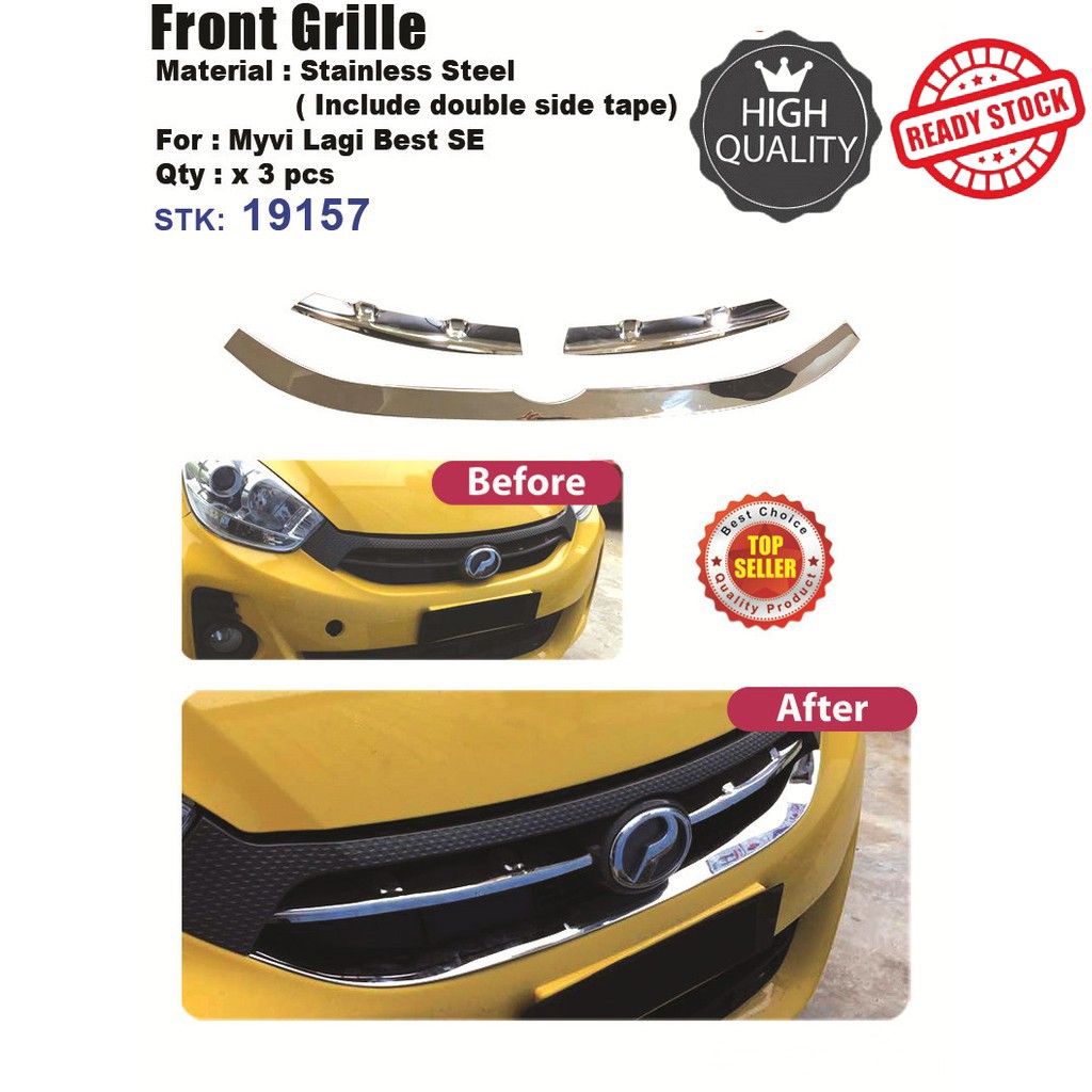 Buy Perodua Myvi Lagi Best Se 2011 Front Grille Chrome Cover Stainless Steel 3 Pcs Seetracker Malaysia