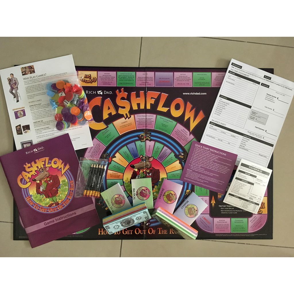 Board game CashFlow 101-- Rich Dad How To Get Out of the Rat Race/  Investment knowledge | Shopee Malaysia