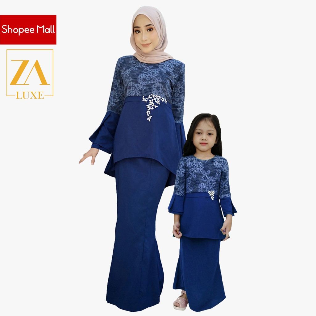  Zoe  Arissa  Luxe Baju  Kurung  Peplum Lace Shopee Malaysia
