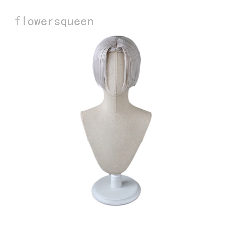 flowersqueen Tokyo Revengers Kurokawa Izana Short Wig Cosplay Heat Resistant Synthetic Hair Men