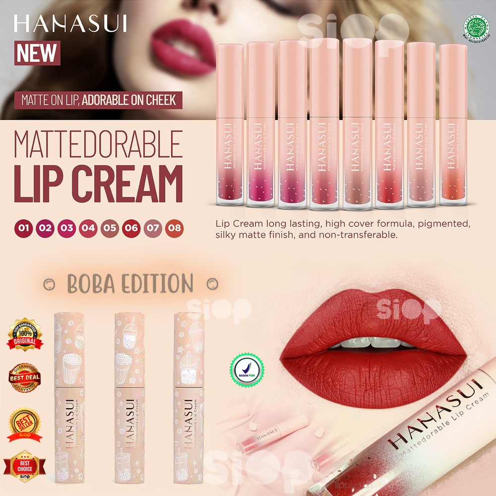 Cream boba lip hanasui Hanasui Mattedorable Cream boba lip hanasui Review: Lip