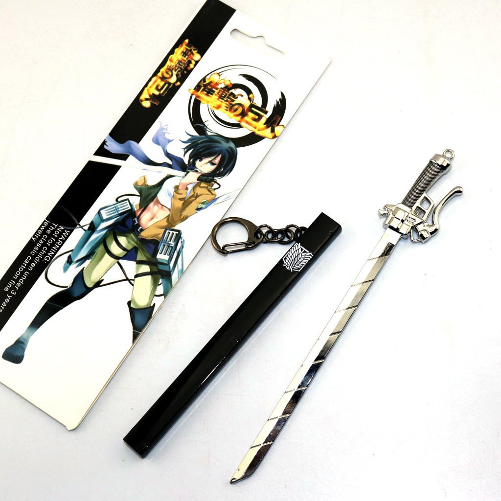 1 Pcs Anime Attack on Titan Scout Regiment Knife Sword Keychains Mikasa  Levi Ackerman Eren Jaeger Weapon Metal Keyrings | Shopee Malaysia