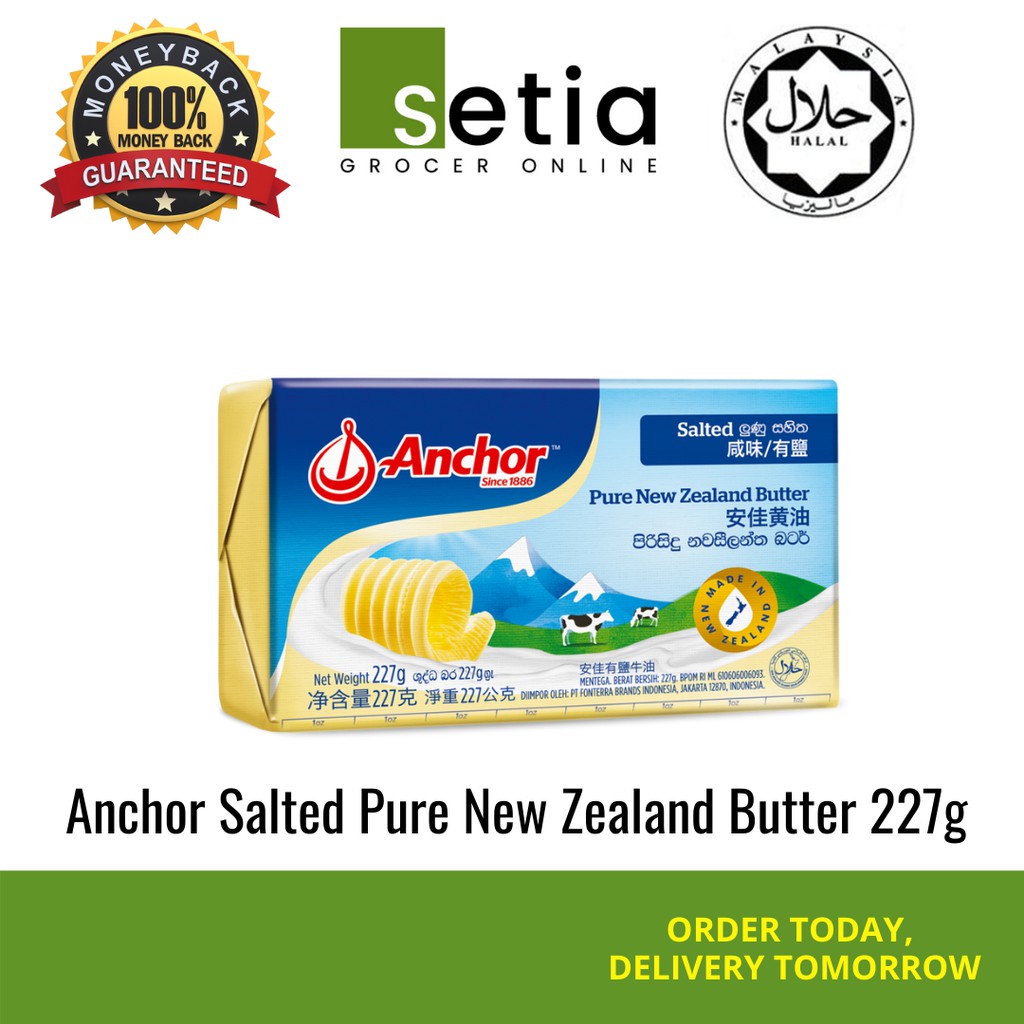 Anchor Salted Pure New Zealand Butter 227g Shopee Malaysia