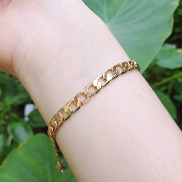 Gx Plain Chain Bracelet 25 Size 17cm Adult Gelang Rantai Polos Gx 25 Ukuran 17cm Dewasa