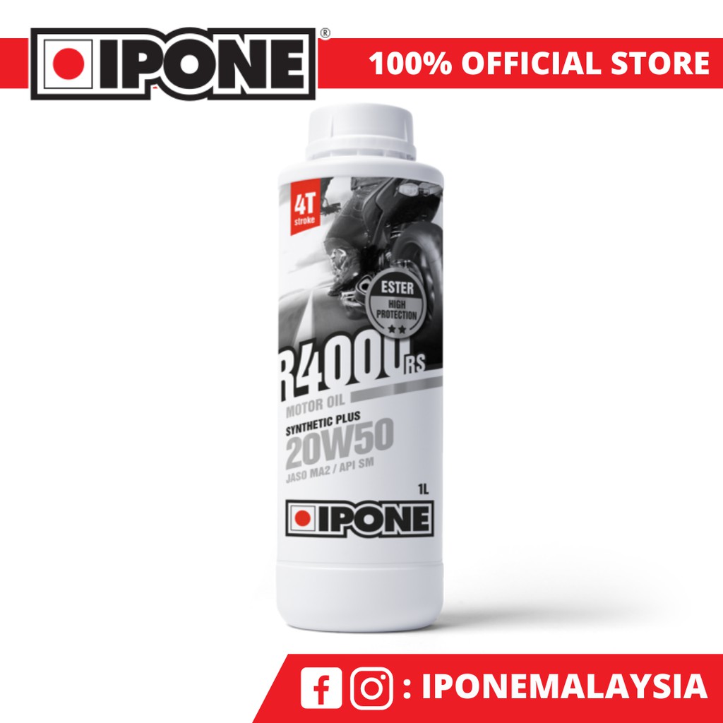 Ipone Semi Synthetic Motorcycle Engine Oil 20W50 R4000RS