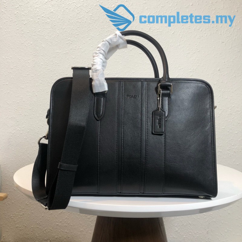 mens leather briefcase coach