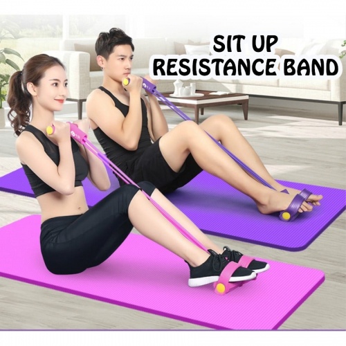 [muhammaffarhan] - Yoga Pilates Workout Fitness Yoga Sit-Up Equipment Pull Up Rope Elastic Band Women