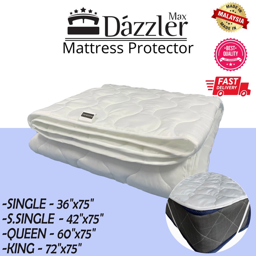 Dazzler Max Both side Fabric Washable Elastic Soft Comfortable Mattress Protector Fit 15inch