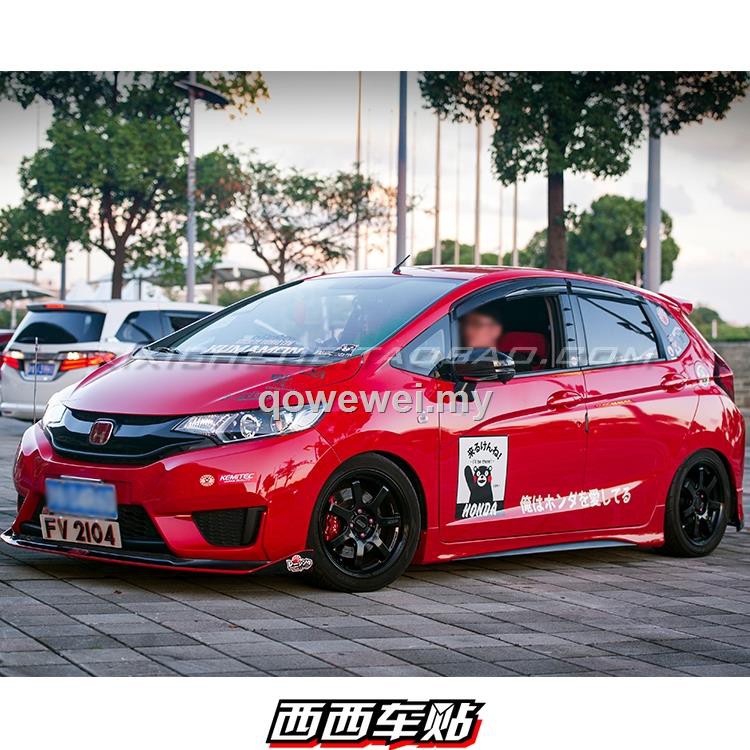 Cc Sticker New Fit Gk5 Civic Car Stickers Large Kumamoto Js Bear Jdm Finger Arts Side Door Scratch Stick Shopee Malaysia