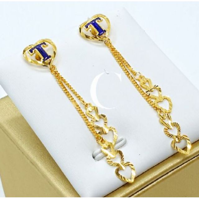916 Gold Earring Alphabet Hj M Z Shopee Malaysia