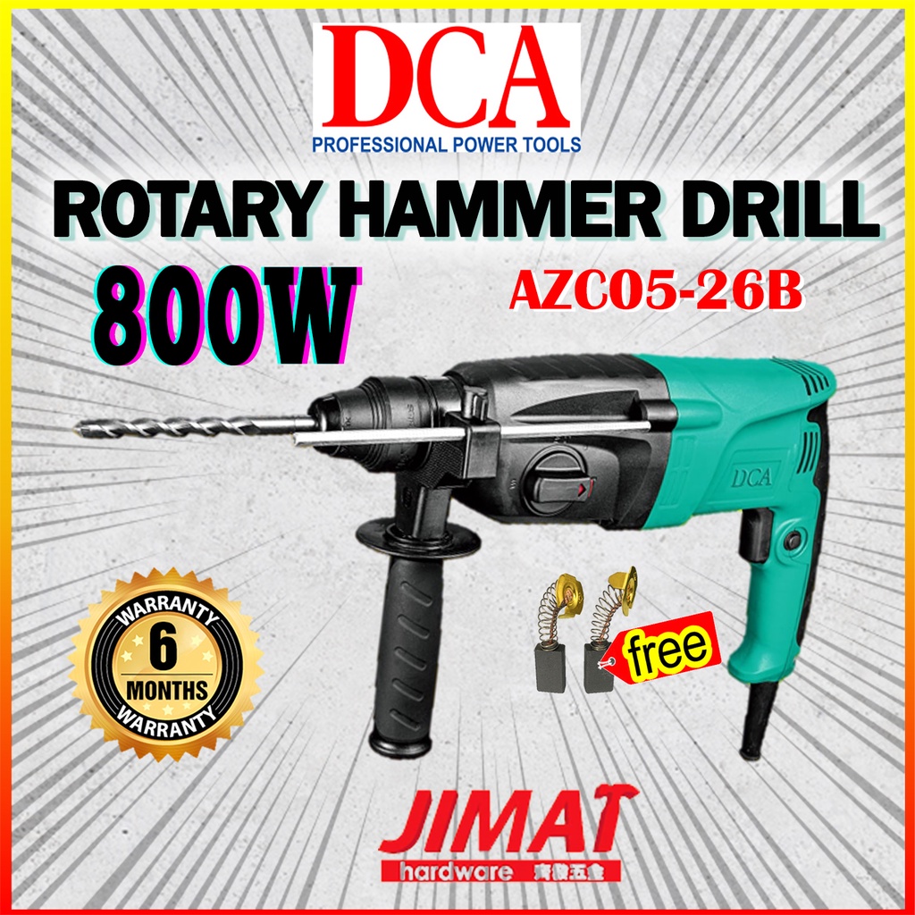 DCA 3 IN 1 Rotary Hammer Drill 800W AZC0526B Penebuk dinding Shopee