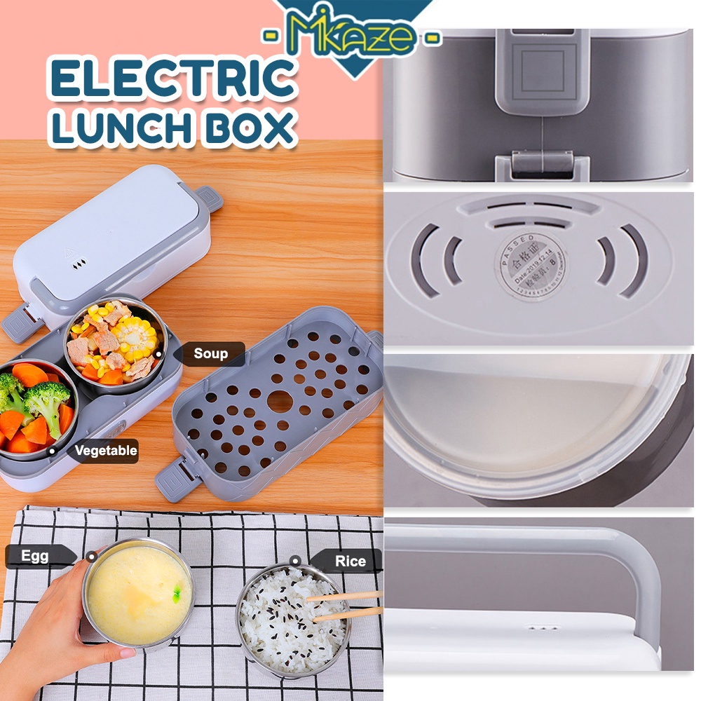 MIKAZE - ELECTRIC LUNCH BOX Portable Lunch Box Cooker Portable Mini