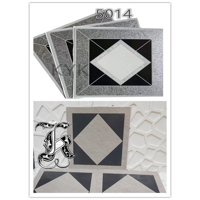 maxima100pcs Mozek lantai / Vinyl Flooring Tile Hitam SQ ATas corak