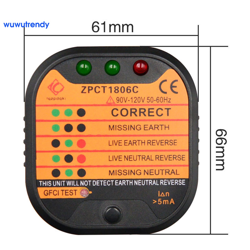 Quality Have wuwutrendy Black Socket Meter Practical Polarity Test Multifunctional Laboratory - Image 3