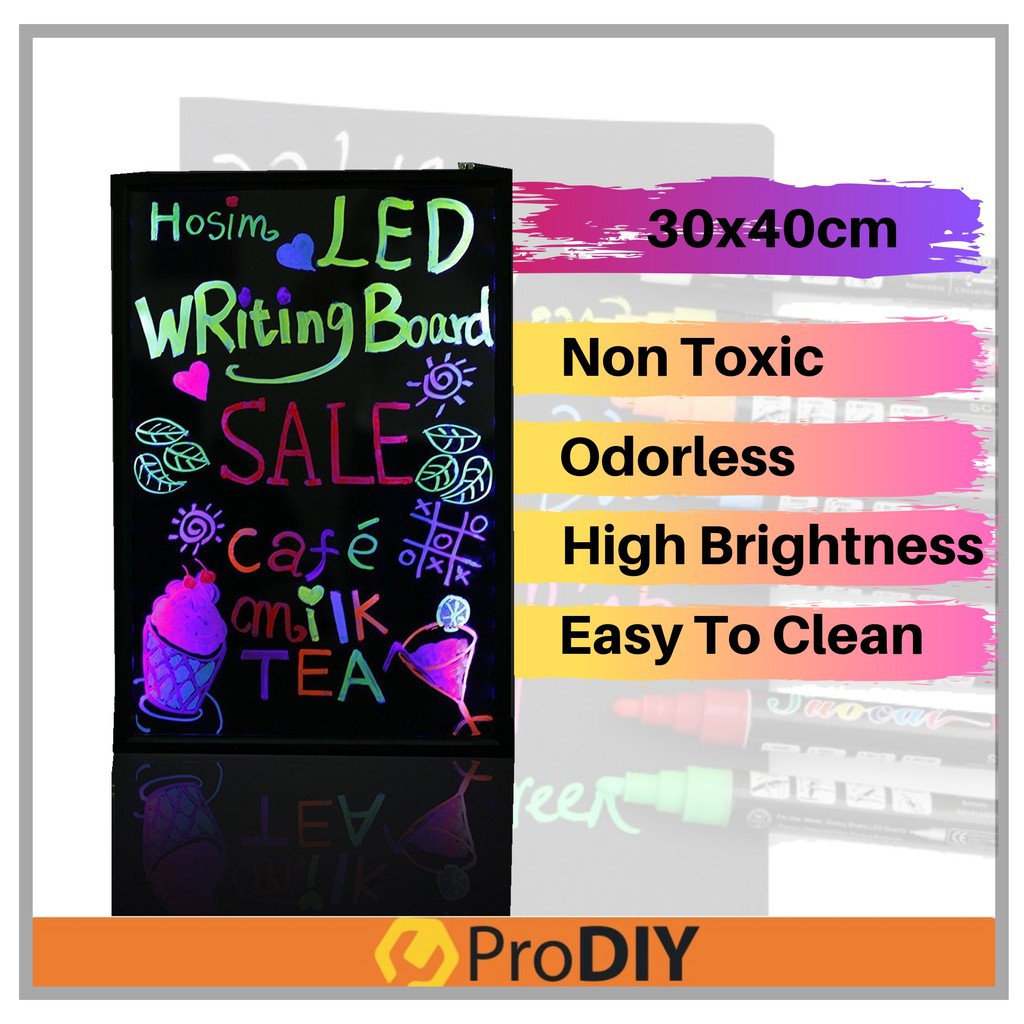 30cm x 40cm LED Writing Board Message Board Only ( MARKER NOT INCLUDED )