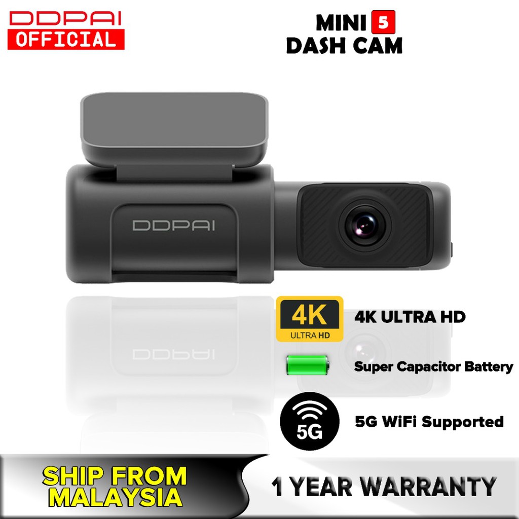DDPAI Mini 5 Dash Cam UHD DVR Android Car Camera 4K Build-in Wifi GPS ...