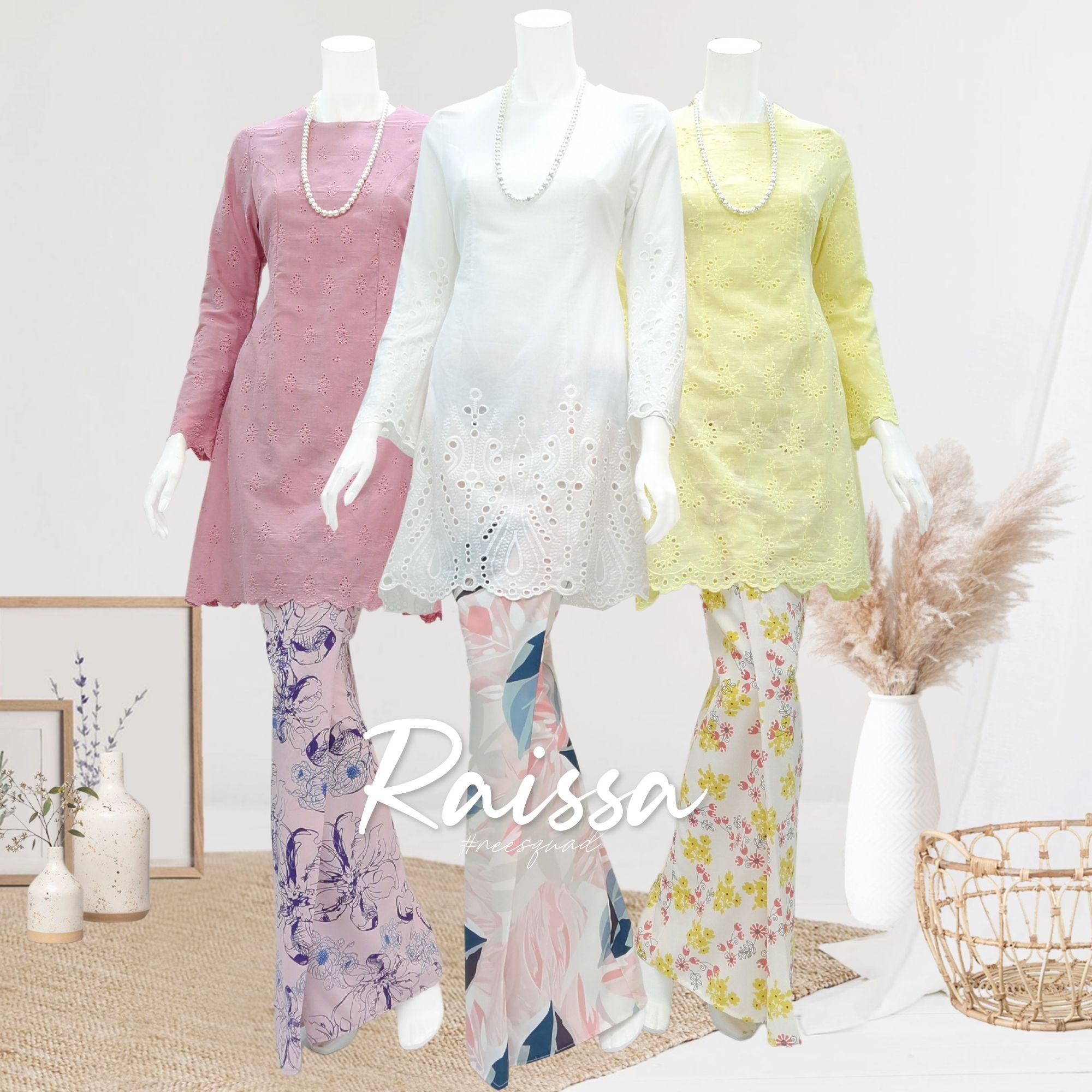  BAJU  RAYA 2022 SET IBU ANAK  RAISSA  Baju  Kurung Moden 