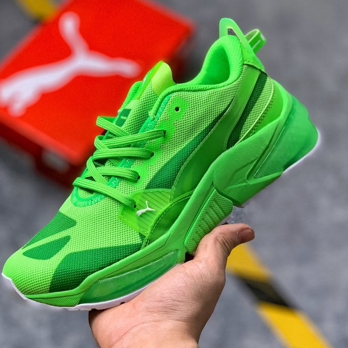 puma neon green shoes