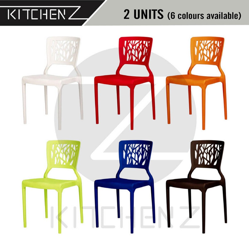 3V Modern Stackable Dining Plastic Chair (6 Colours ...