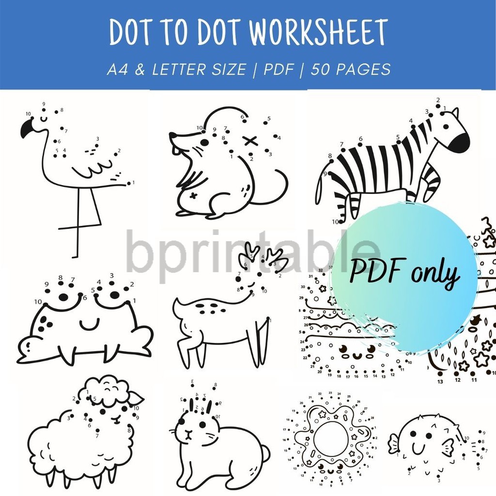 Pdf Kids Worksheet Dot To Dot Activity Buku Kanak Kanak Connect The Dots Buku Pdf Preschool Shopee Malaysia