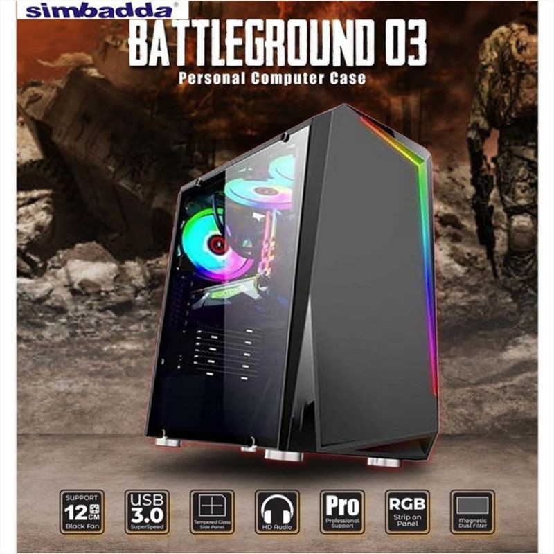 Download Casing Cpu Gaming Simbadda Battleground 03 Shopee Malaysia