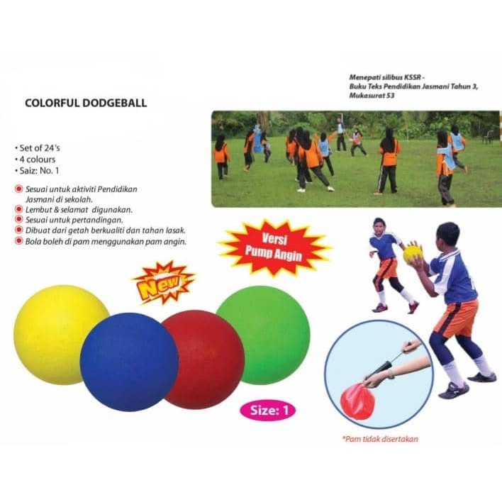 Colorful Dodgeball 24's- 1 set