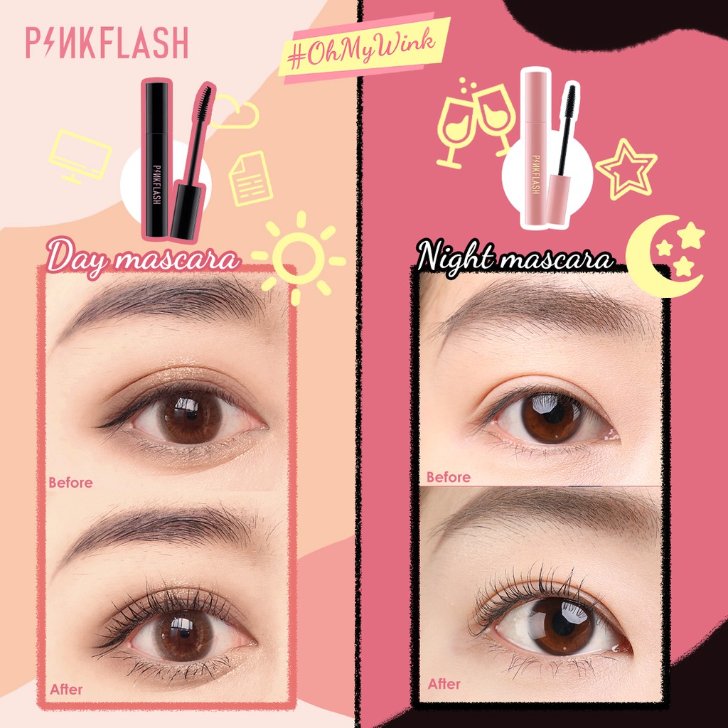 Versatile Have PINKFLASH Day & Night Natural Lengthening Volume Waterproof Mascara Quality Premium - Image 5