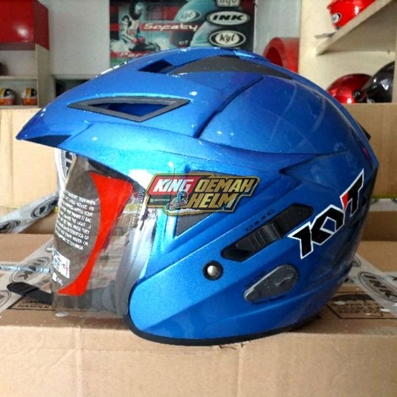 Helmet KYT SCORPION CRISTAL BLUE Helmet DOUBLE VISOR Helmet ORIGINAL