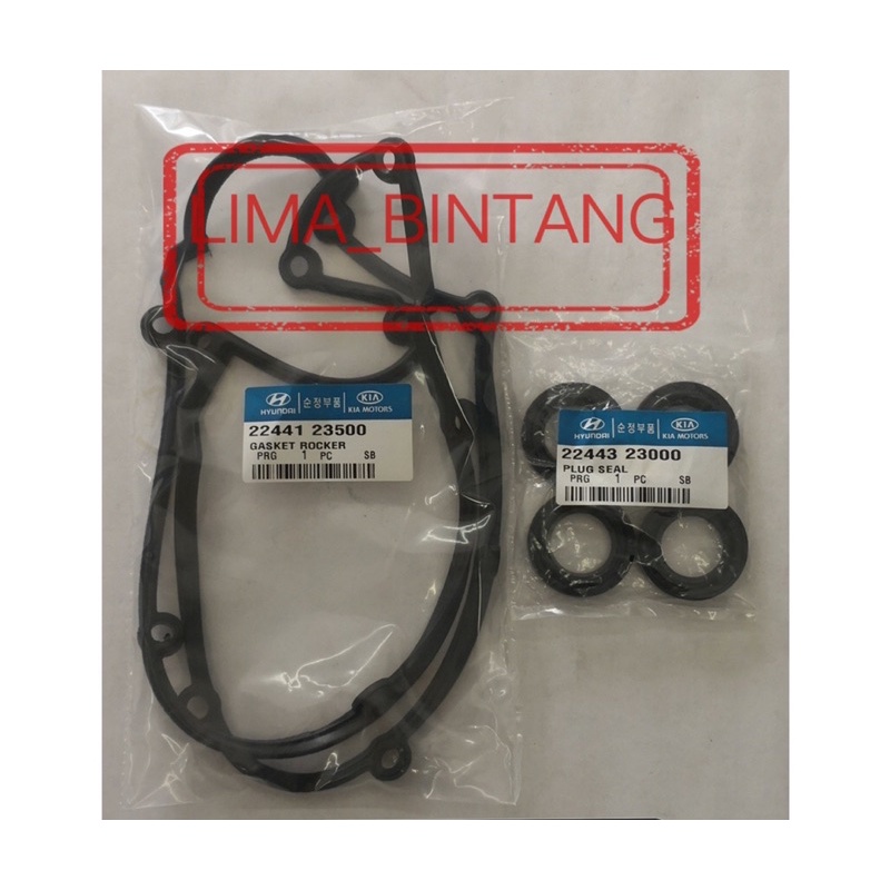 Valve Cover Gasket with Plug Seal Hyundai Matrix Elantra XD 1.8
