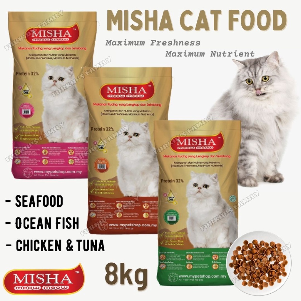 Buy MISHA Cat Dry Food - Seafood / Ocean Fish / Chicken u0026 Tuna 