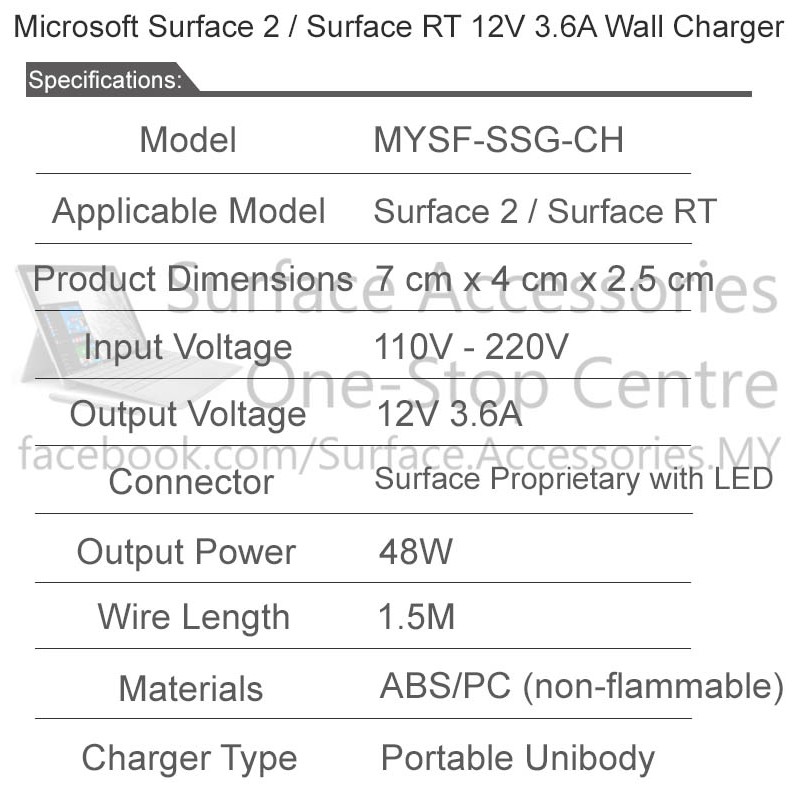 Malaysia Microsoft Surface 2 Charger Microsoft Surface Rt Charger Rt2 Shopee Malaysia