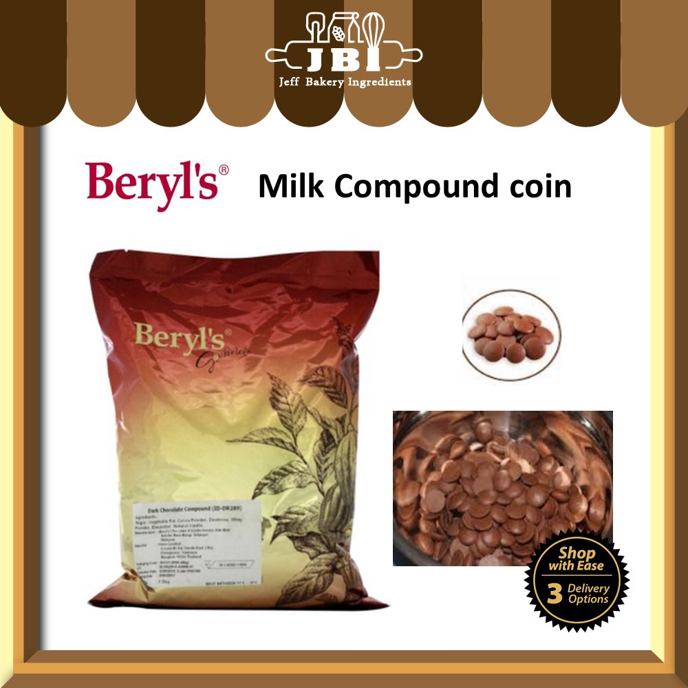 BERYL'S Milk Chocolate Compound Coins Beryls baking chocolate Shopee