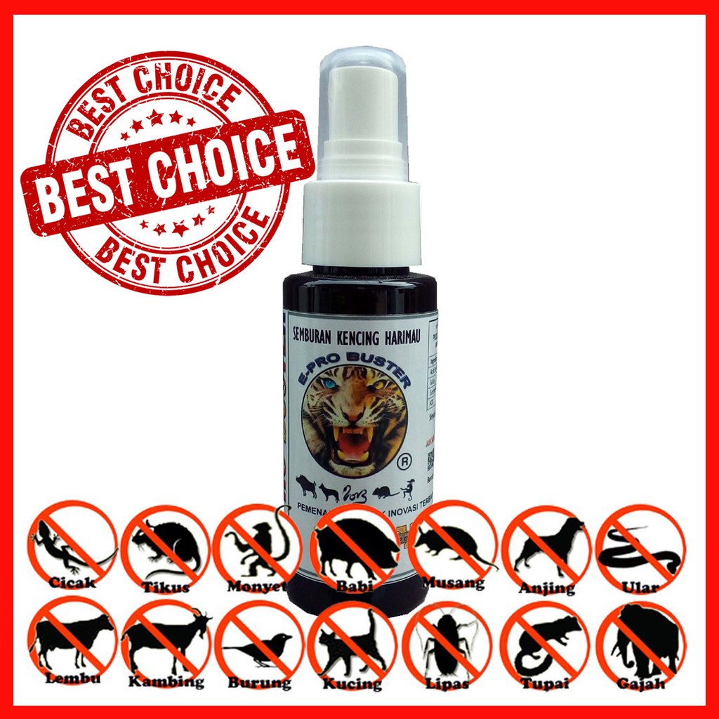 Spray Cairan Cecair Kencing Harimau E Pro Buster Repellent Repeller Halau Monyet Kucing Anjing Kelawar Babi Gajah 60ml Shopee Malaysia