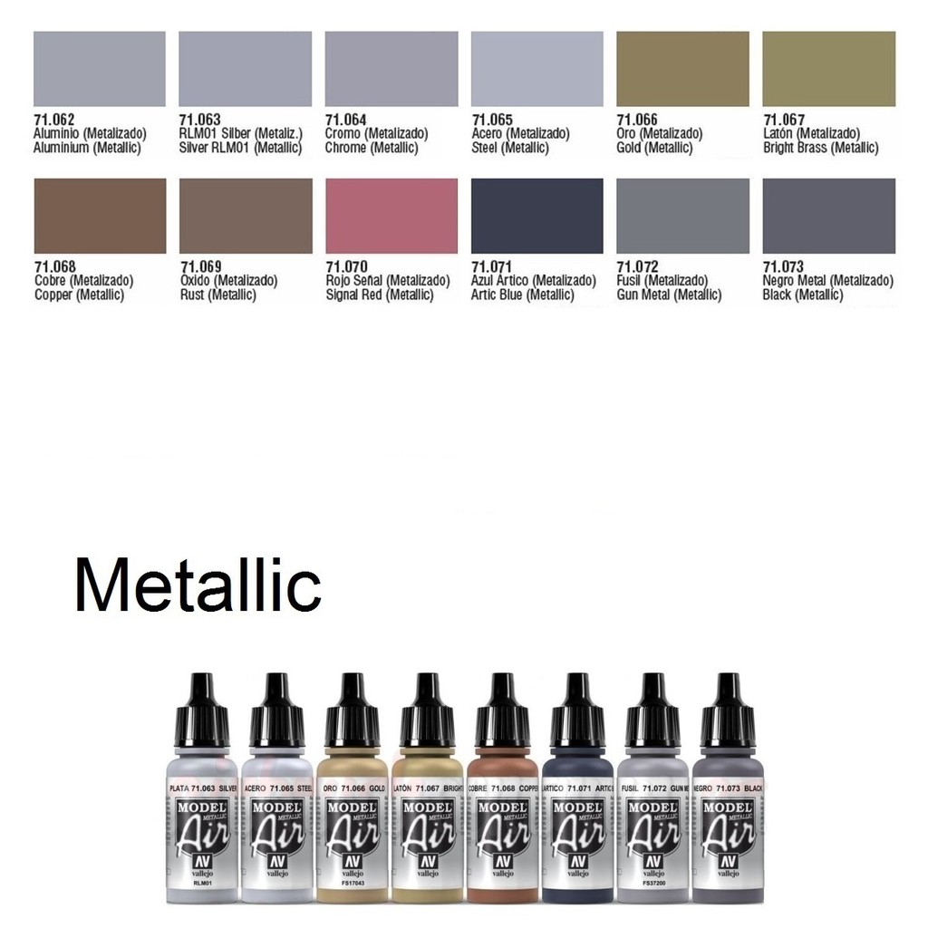 Vallejo Model Air Color Acrylic Paint 17ml 71.062 71.073 Metallic Shopee Malaysia