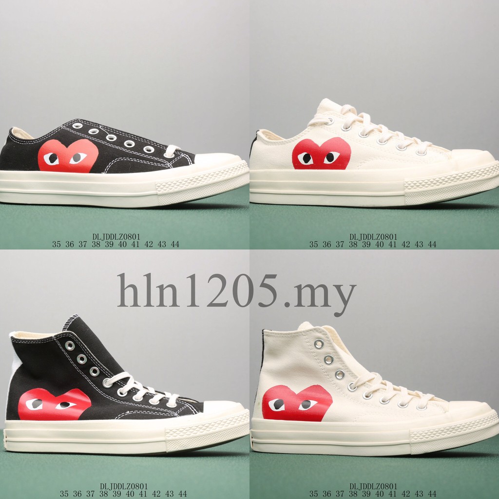 35-44】Men\u0026Women Original CDG x Converse 1970s Play Love Joint Canvas Shoes  Kasut Kanvas | Shopee Malaysia