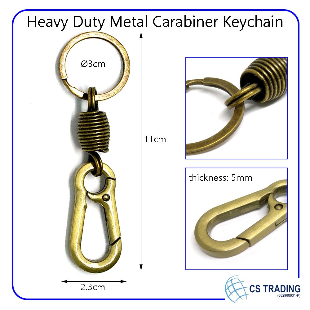 Retro Design Heavy Duty Carabiner Keychain / Key Chain