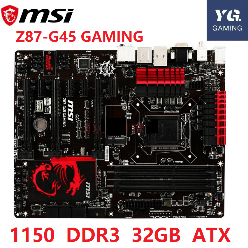 MSI Z87G45 GAMIN Goriginal Motherboard LGA 1150 DDR3 32GB For Intel